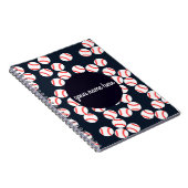 パーソナライズな野球の螺線形ノート ノートブック (右側)