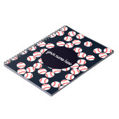 パーソナライズな野球の螺線形ノート ノートブック (左側)