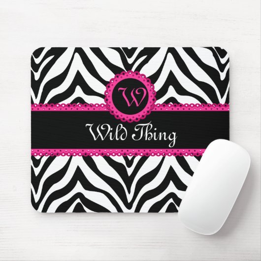 パーソナライズな野生のシマウマのパターンおよびレース マウスパッド (マウス)