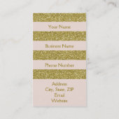 パーソナライズな金ゴールドおよびピンク 名刺 (裏面)