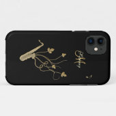パーソナライズな金ゴールドのサクソフォーンのiPhone 5の場合 Case-Mate iPhoneケース (裏面(横))