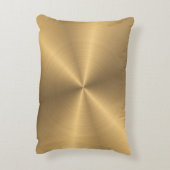 パーソナライズな金ゴールドの金属放射状の質 アクセントクッション (裏面(縦))