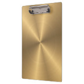 パーソナライズな金ゴールドの金属放射状の質 クリップボード (左)