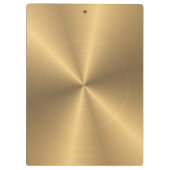 パーソナライズな金ゴールドの金属放射状の質 クリップボード (裏面)