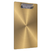 パーソナライズな金ゴールドの金属放射状の質 クリップボード (右)