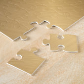 パーソナライズな金ゴールドの金属放射状の質 ジグソーパズル (側面)