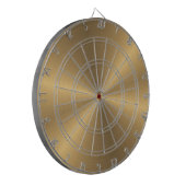パーソナライズな金ゴールドの金属放射状の質 ダーツボード (正面左)