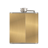 パーソナライズな金ゴールドの金属放射状の質 フラスク (裏面)