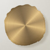パーソナライズな金ゴールドの金属放射状の質 ラウンドクッション (裏面)