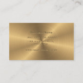 パーソナライズな金ゴールドの金属放射状の質 名刺 (裏面)