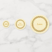 パーソナライズな金ゴールドの100th誕生日 コンフェッティ (正面)