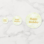 パーソナライズな金ゴールドの100th誕生日 コンフェッティ (裏面)