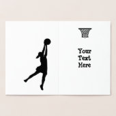 パーソナライズな金ゴールドホイルのネットボールのバースデー・カード 箔カード (内部)