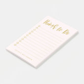 パーソナライズな金ゴールド及びリストをする赤面のピンクの事 ポストイット (アングル)