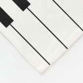 パーソナライズな金ノートおよびピアノ鍵 フリースブランケット (角)