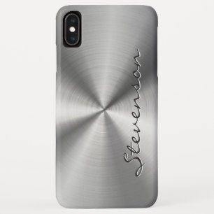 パーソナライズな金属放射状のステンレス鋼の一見 iPhone XS MAXケース