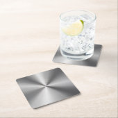 パーソナライズな金属放射状の質 スクエアペーパーコースター (インサイチュ)