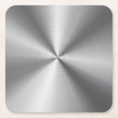 パーソナライズな金属放射状の質 スクエアペーパーコースター (正面)