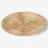 パーソナライズな金第50記念日の紙皿 ペーパープレート (アングル)