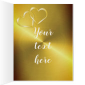 パーソナライズな金結婚式第50記念日カード (内側(右))