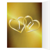 パーソナライズな金結婚式第50記念日カード (内側(左))