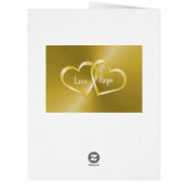 パーソナライズな金結婚式第50記念日カード (裏面)