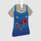 パーソナライズな鉛管工のクリスマスの休日のオーナメント オーナメント (正面)