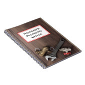 パーソナライズな鉛管工のノート ノートブック (右側)