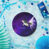 パーソナライズな銀河系間宇宙のユニコーンのパーティー ペーパープレート (パーティー)