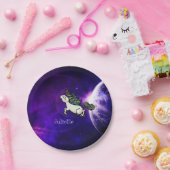 パーソナライズな銀河系間宇宙のユニコーンのパーティー ペーパープレート (パーティー)