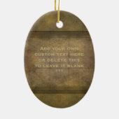 パーソナライズな錆ついたヴィンテージのコグSteampunk セラミックオーナメント (裏面)