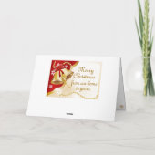 パーソナライズな鐘及び真珠のメリークリスマスカード シーズンカード (裏面)