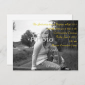 パーソナライズな開始の卒業の招待 招待状 (正面/裏面)