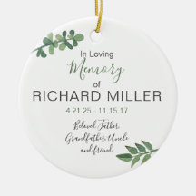 パーソナライズな陶磁器の記念のオーナメント