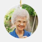 パーソナライズな陶磁器の記念のオーナメント セラミックオーナメント (裏面)