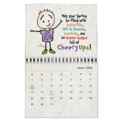 パーソナライズな陽気な漫画Stickmanは励まします カレンダー (3月 2026)