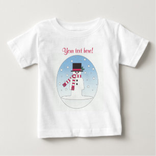 パーソナライズな雪だるま- ベビーTシャツ