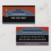 パーソナライズな電気技師のカスタム 名刺 (正面/裏面)