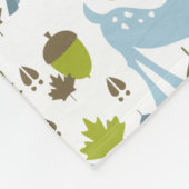 パーソナライズな青いシカ フリースブランケット (角)