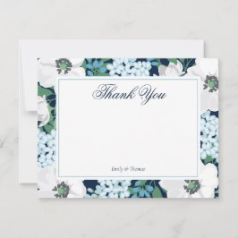 パーソナライズな青い庭のバラはノート感謝していしています ノートカード