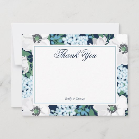 パーソナライズな青い庭のバラはノート感謝していしています ノートカード (正面)