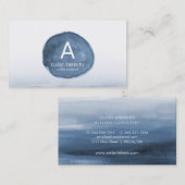 パーソナライズな青い湖水汚れ| 名刺 (正面/裏面)