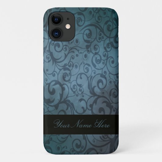 パーソナライズな青い華麗さ Case-Mate iPhoneケース (裏面)