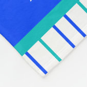 パーソナライズな青か緑のステゴサウルスの恐竜 フリースブランケット (角)