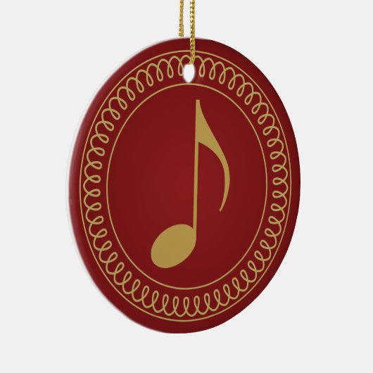 パーソナライズな音楽ノートのクリスマスのオーナメントのギフト セラミックオーナメント (右)