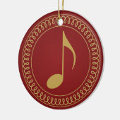 パーソナライズな音楽ノートのクリスマスのオーナメントのギフト セラミックオーナメント (左)