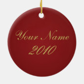 パーソナライズな音楽ノートのクリスマスのオーナメントのギフト セラミックオーナメント (裏面)