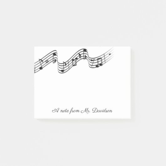 パーソナライズな音符の楽器 ポストイット (正面)