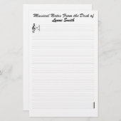 パーソナライズな音符 便箋 (正面/裏面)