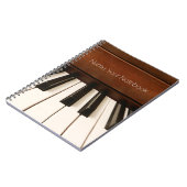 パーソナライズな音響のピアノ音楽ノート ノートブック (左側)